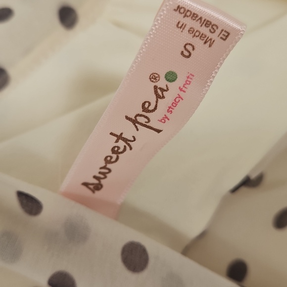 Sweet Pea Cream and Black Polka Dot Dress - Picture 2 of 7